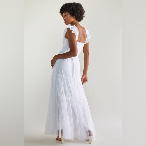 Francesca’s Nema Tulle Maxi Dress White NWT - Picture 2 of 4